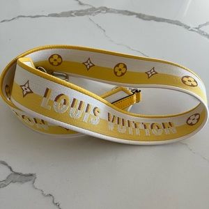 Louis Vuitton Logo Shoulder Strap Jacquard Wide with silver, brand new!